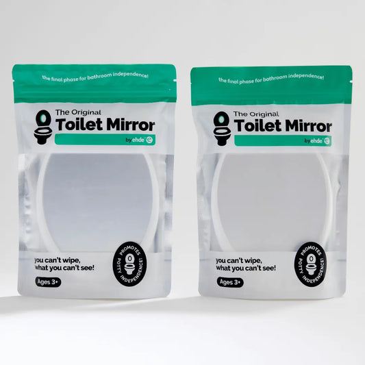 Ehde Toilet Mirror 2-pack - perfect for families, special needs, and personal hygiene assistance
