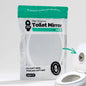 Ehde Toilet Mirror installed on toilet lid - improves personal hygiene, potty training, and special needs care